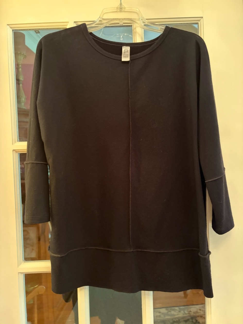 SPANX Black Center-Seam Boxy Pullover